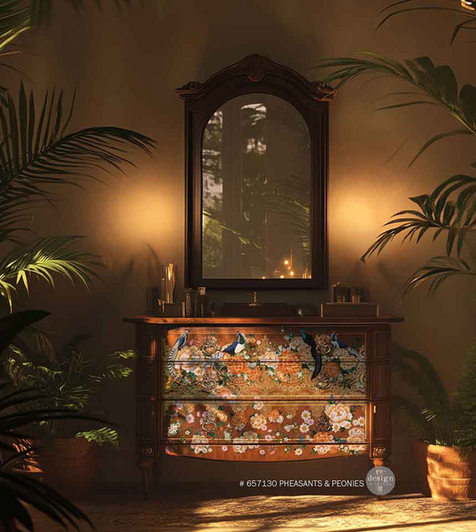 Cece Restyled Pheasants & Peonies Decor Transfers