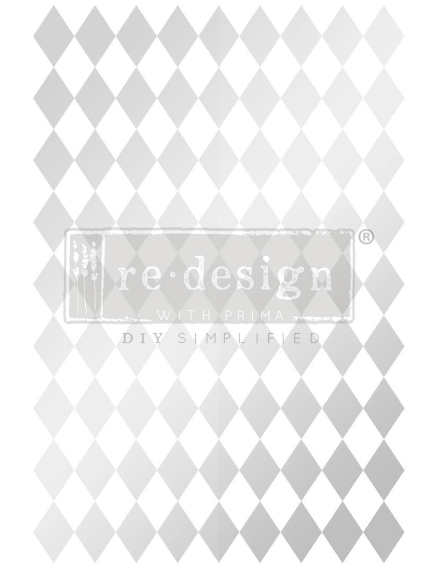 Silver Harlequin Decor Transfers