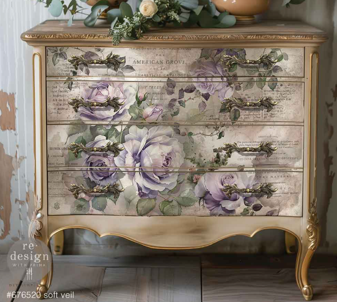 Soft Veil Double Delight Decoupage Fiber Paper Set