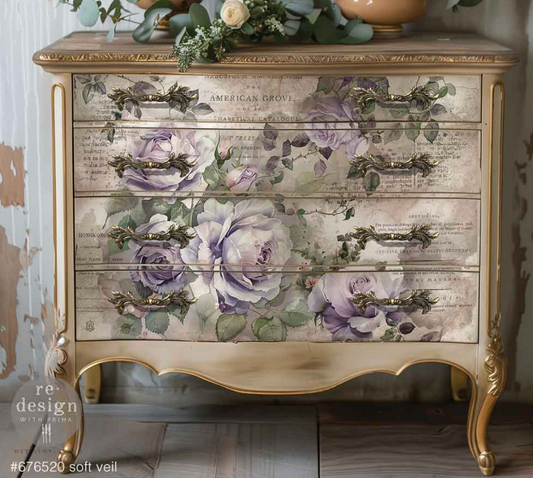 Soft Veil Double Delight Decoupage Fiber Paper Set