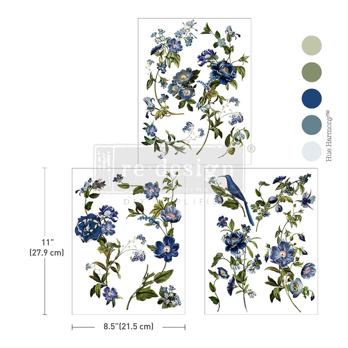 Blue Nest Blooms Middy Transfers