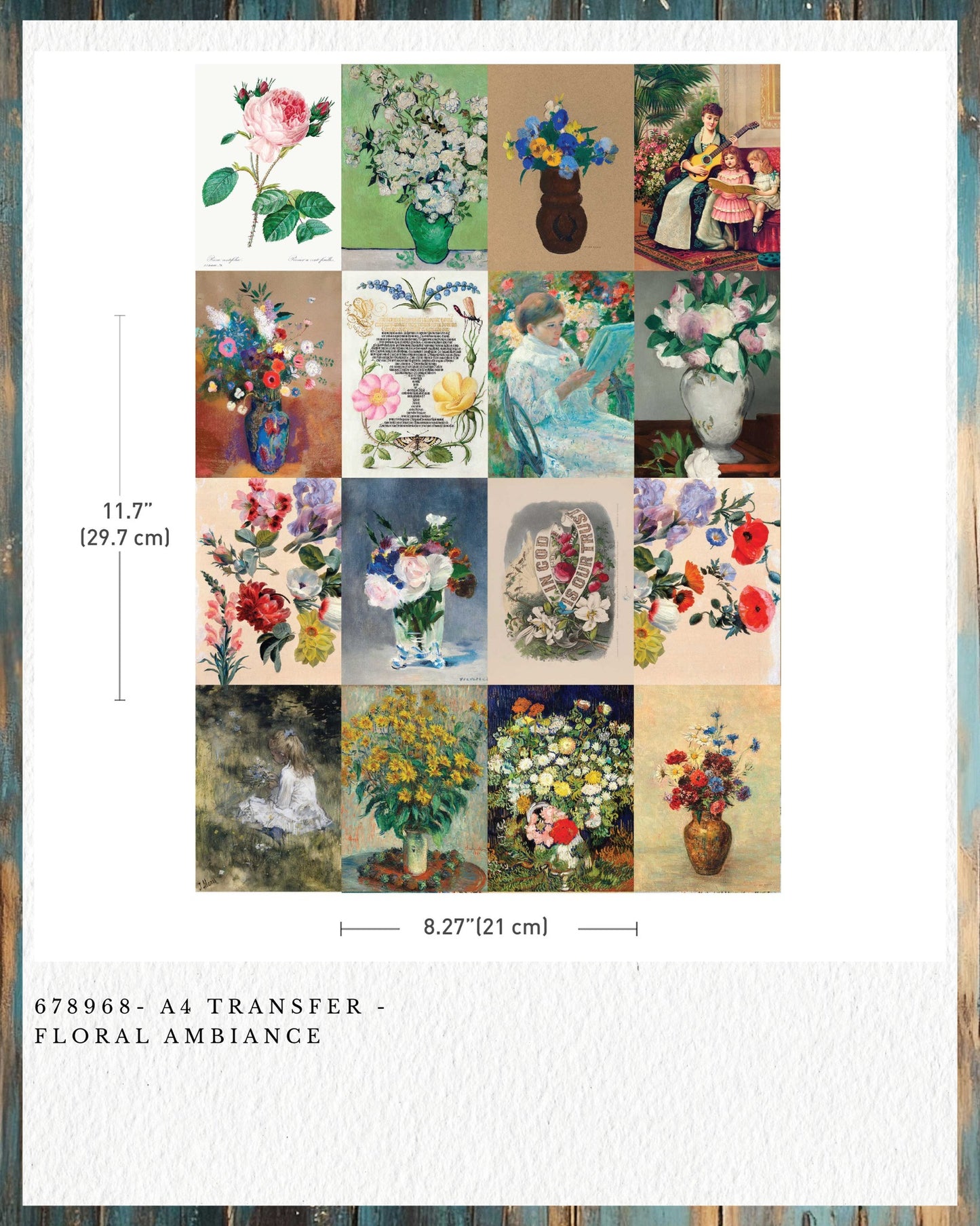 Floral Ambience A4 Transfer