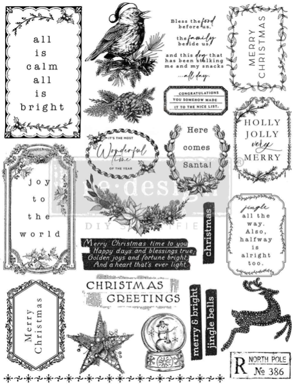 Holly Jolly Decor Clear Stamp