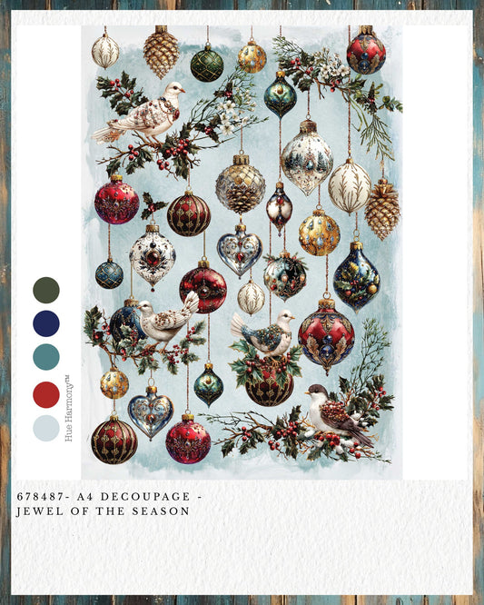Jewel of the Season A4 Decoupage