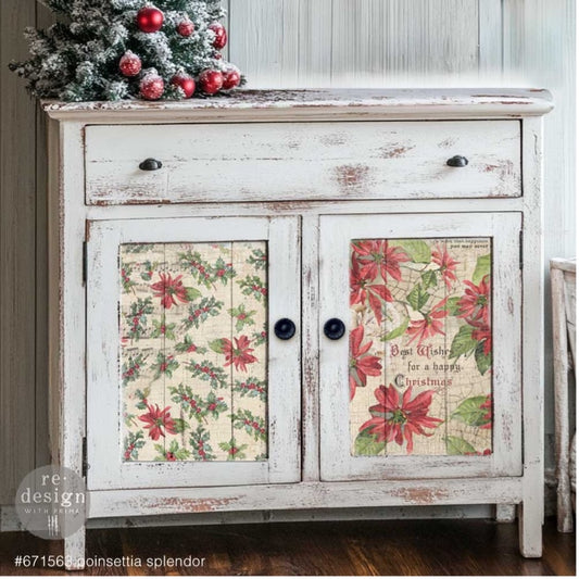 Poinsettias Decoupage Fiber Pack