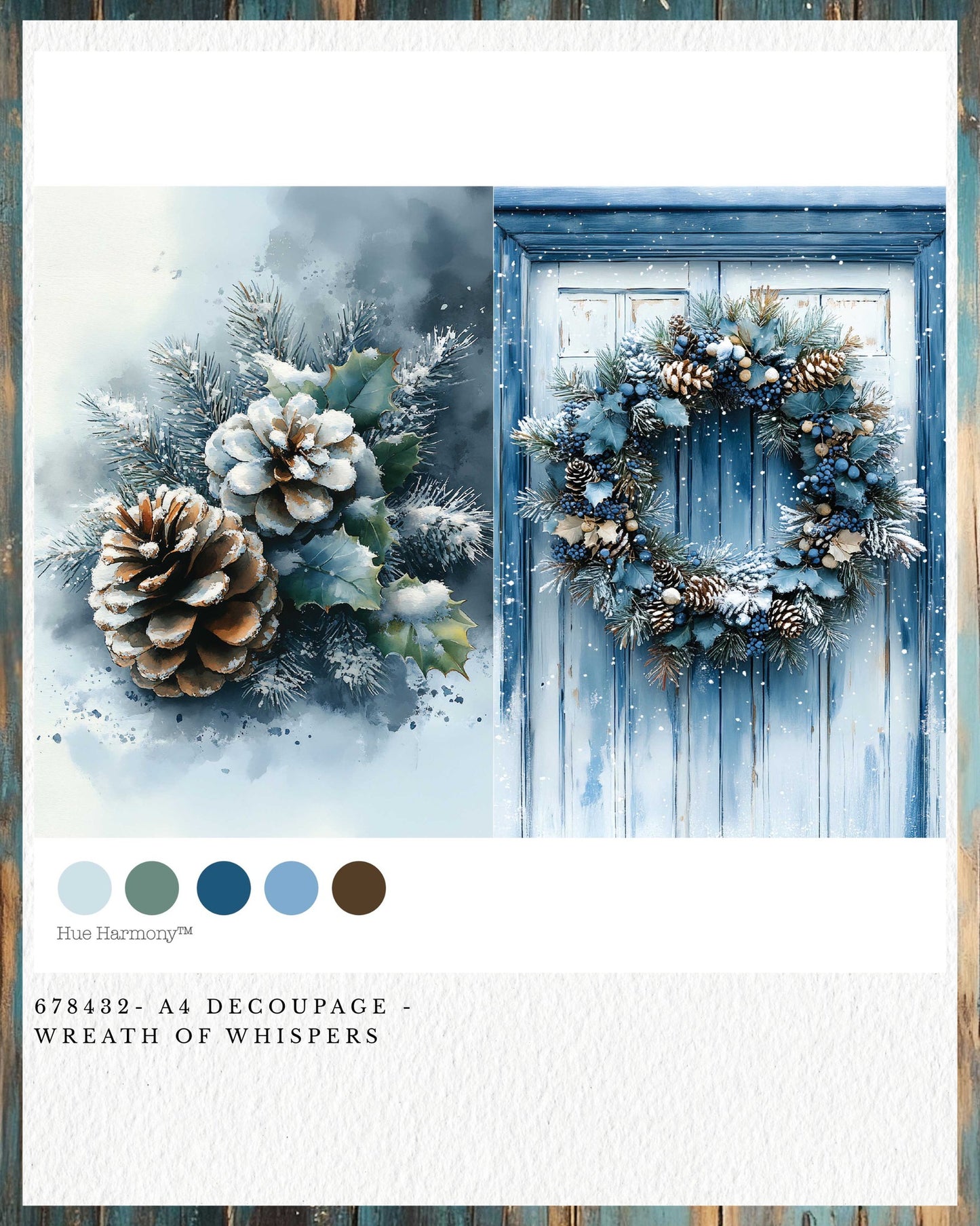 Wreath of Whispers A4 Decoupage